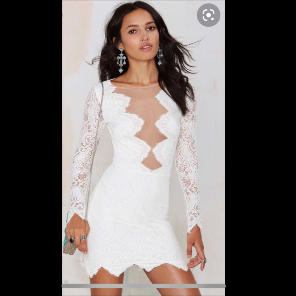 For Love & Lemons white lace dress
